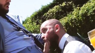Bearded hunk Bruno Max gets kinky rimming from businessman
