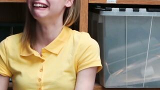 Skinny shoplifter Catarina Petrov pounded after sucking cock