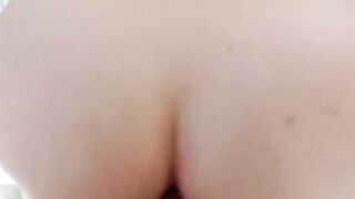 Stepsister eating stepbrothers warm load for breakfast
