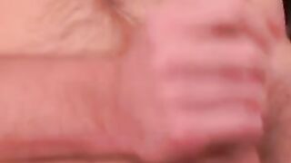 Inked senior wears his sexy glasses and jerking off solo