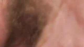 Bearded mature guy anal drilled with big dildo while moaning