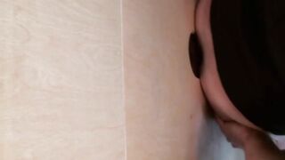 Kinky white dude sucks black glory hole fuck stick wildly