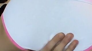 Skinny young amateur Ryan Connors cums on his underwear