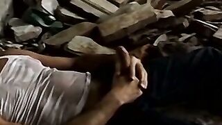 Big dick stud jerking off solo and pissing on himself