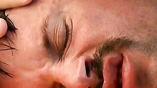 Rough group sex with buff hunks where they bang and suck
