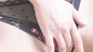 Erotic slow motion video of Davina E teasing her shaved vag