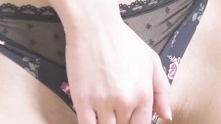 Erotic slow motion video of Davina E teasing her shaved vag