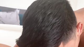 Lustful Stepson Lex Vargas gets a creamy doggystyle after sucking his dads dick