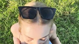 Real sex outdoors public fucking in a picturesque place with a beauty