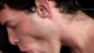 Pervy teen Brian Taylor bred and covered with cum by his roommate Ethan Storm
