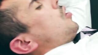 Sexy businessman Dani Rivera fucked raw after hot deepthroat