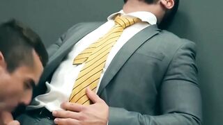 Sexy businessman Dani Rivera fucked raw after hot deepthroat