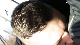 Hardcore outdoor raw sex with amateur hairy twink and jock