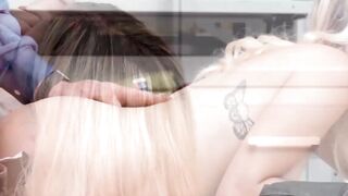 Hot blonde teen delinquent riding a dick before a facial