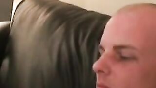 Old amateur jerking off his thick cock in passionate solo