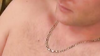 Old amateur jerking off his thick cock in passionate solo