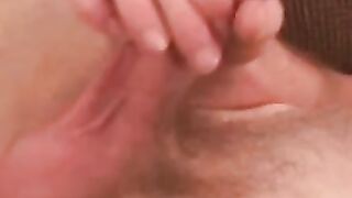 Skinny senior masturbating and moaning before hot cumshot