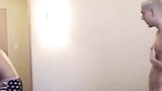 Slender amateurs analfuck before big cumshots in hotel room