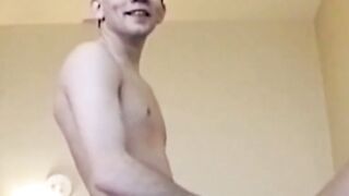 Slender amateurs analfuck before big cumshots in hotel room