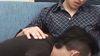 Amateur twink sucks off his boyfriend and gets anally railed