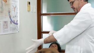 Mature doctor uses dildo and raw cock on skinny Asian twink