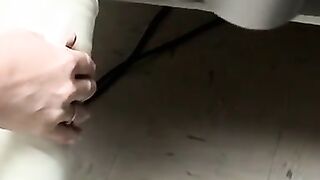 Foot cast placed on twink and his leg before being taken off
