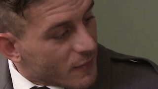 Alexander pulls Sams thick cock and puts it in his mouth