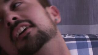 Jock lovers Kory Houston and Mason Lear using their morning wood