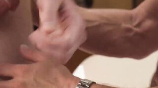 Myles Landon's hard shove into twink Cole Blue's eager ass hole