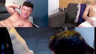 Hot jock Devin Franco stretched his wet hole with big dildo