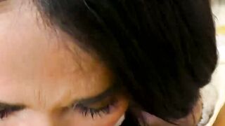Euro amateur babe sucking big cock after intense fingering