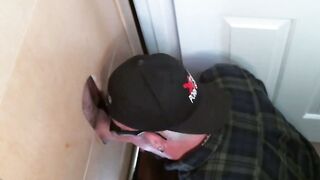 Naughty butt pirate found perfect glory hole schlong