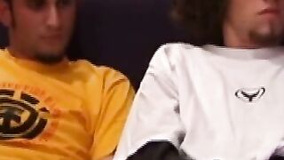 Adam and his two friends getting down to cock sucking action