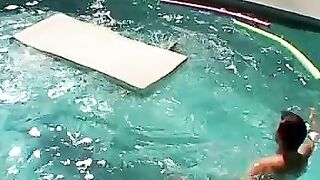 Zack Randall gives athletic Mike Roberts handjob by the pool