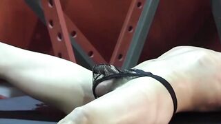 Petite restrained gay slave whipped hardcore into submission