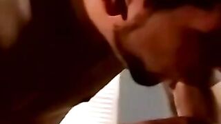 Kinky amateurs cock sucking in horny interracial foursome