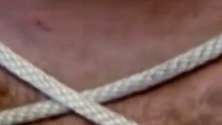 Bondage and dominating with jock in torment that loves it