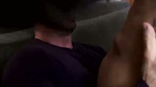 Ian climbs up on top of his boyfriend sucks Wolfs long dick