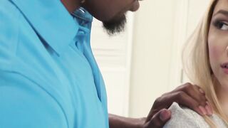 Skinny blonde Hime Marie rides BBC after serious blowjob