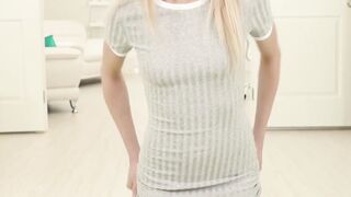Skinny blonde Hime Marie rides BBC after serious blowjob