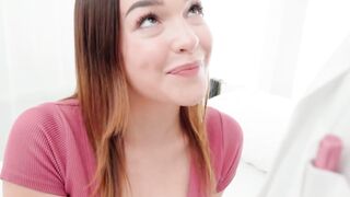 Teen patient giving her doctor blowjob