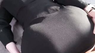 Sly stepsister in stockings, stands with cancer and wants me to fuck her after a blow
