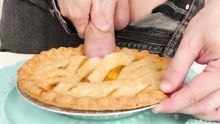 I caught Alex Jett fucking a pie so I let him fuck my even more delicious pussy