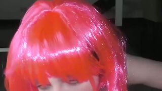 Rule Man fills the greedy mouth of Miss Pink with a juice of cum in POV session