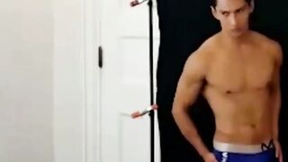 Handsome model Rico Fuerte gives the camera a private show