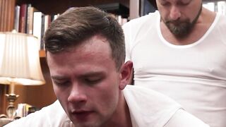 Femboy apprentice bared his ass for a masonic bareback sex