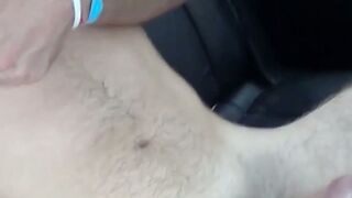Hottie Benji Banks milking himself in a hot car ride