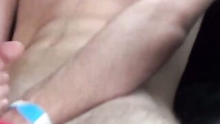 Hottie Benji Banks milking himself in a hot car ride