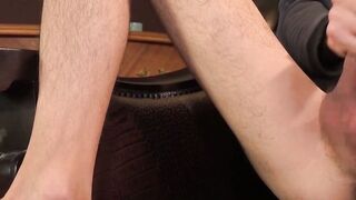 Horny skinny teen Gavin Beccera fingering while masturbating