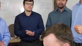 Assfucked newbie quickly learns new office regulations